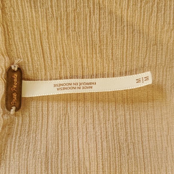 NWT Free People • M blouse Check On It faux wrap v-neck long sleeve pink - Picture 8 of 11